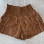 Pants Store Faux Leather Women's Brown High Photo 0