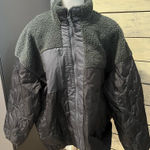 Universal Threads NWT Universal Thread Charcoal Black Sherpa Quilted Jacket Size 1X Photo 0