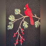 Coldwater Creek Vintage 90s  Cardinal Granny Embroidered Winter Cardigan Sweater Photo 3