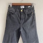 frame denim Frame Jeans Womens Black Le High Straight Stagger Raw Hem Black Wash Siz… Photo 4
