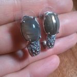 Madagascar Fire Labradorite Stainless Steel Solitaire Stud Earrings Photo 12