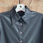 Charlotte Ford Womens Black Button Up Shirt Blouse Size S/M Career Photo 1