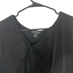 Halogen  Black Tie Knot Front Long Sleeve Dressy Formal Blouse Women Sz 3X Photo 2
