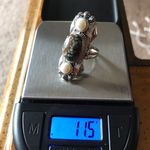 Royston Blue Horizon Turquoise White Pearl Sterling Silver Ring Size 7 Photo 6