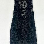 House Of CB London Nereza Black Lace Devore Dress Size Medium NWT Velvet Burnout Photo 0
