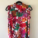 Revolve Maia Tropical Red Floral Ruffle Babydoll Dress Photo 7