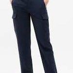 Athleta  Endless High Rise Cargo Pants Women Size 14 Blue Zip Pockets Activewear Photo 1