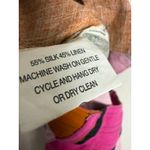 Marie Oliver Pink Rust Striped Wide Leg High Rise Silk Linen Blend Pants Size 2 Photo 8