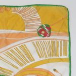 Vintage 60s Floral Chiffon Square Scarf Wraps Photo 4