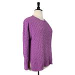 Seven7  Sweater Chenille Knit Crew Neck Wild Orchid Purple Women’s Size Large Photo 1
