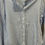 BeachLunchLounge Blue and White Striped Button-Up Shirt Photo 2