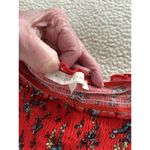 Etophe studios  Red Floral Print Smocked Ruffle Tube Style Mini Dress Size M Photo 4