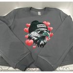 Philadelphia Eagles Women’s Crop Sweatshirt Gray Size M Photo 2