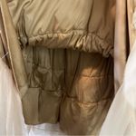 Mable tulle ruffle strapless elegant taupe mini dress women Size Large Photo 9