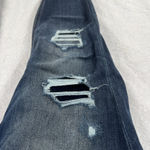 Maurice's  Womens 14W Short Skinny Jeans Stretch Ripped Distressed Dark Wash Denim Photo 5