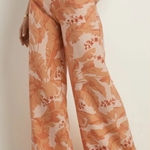 Soft Surroundings Grand Garden Wide Leg Trousers Canyon Sunset Size L NEW Photo 0