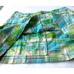 Cape Madris Skirt Size 6 Plaid Button Zip Green Yellow Blue Pockets Maine EUC Photo 6