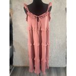 J.Crew Women's  Pink Tiered‎ Knit Keyhole Maxi Dress Size S NWT Photo 1