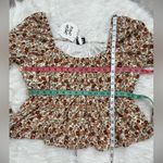 š Planet Heart Floral Blouse with Earthy Tones Size XL Brown Photo 2