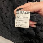 Solitaire Witchy whimsigoth crochet lace square neck 3/4 tie sleeve blouse boho fairy Photo 4