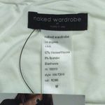 Naked Wardrobe  White Smooth Side Asymmetrical Crop Top NW-T2619 M New / FLAW Photo 3