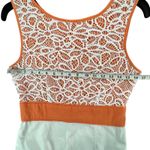 London Times Sheath Dress Womens 8 Orange White Lace Sleeveless Classic Chic Photo 6