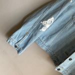 The Style Between Us Women's Light Blue Denim Jacket with Butterfly Embroidery Photo 4