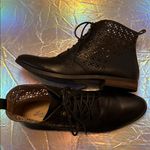 Lucky Brand  Shoes Boots Black Perforated Laced Holes Leather Women Size 10M/40 Photo 11