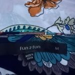 Fun2Fun Beautiful Blue Floral Blouse Size Medium Photo 7