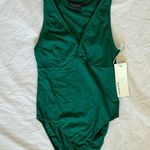 RicherPoorer NWT Richer Poorer Soft Stretch Modal V-Neck Bodysuit in Evergreen Size XS Photo 1