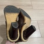 Anthropologie Schuler & Sons  Brown Leather Studded Heeled Ankle Boot Size 6 Photo 10