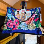 NWT Parade Floral Print Scoop Bralette and Ruffle Thong Set Size Small Blue Photo 6