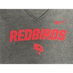 Nike NWT Women's Illinois State Redbirds Short Sleeve V-neck Tee Black M Medium Photo 2