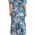 Shoshanna wo grand colorful floral midi dress in midnight garden size 2 ladies Photo 2