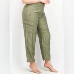 DKNY ✨ Pant 6 Cargo Satiny army Green Zip 1/2 elastic pull on Photo 1