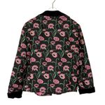 Union Made 1960s Vintage Black and Pink Floral Jacket Blazer Retro Medium Photo 1
