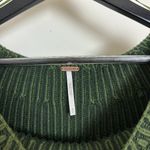 Free People  Boat Neck Tunic Sweater in Chive Combo Size Medium Photo 4
