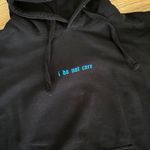 Just Apparel I Do Not Care Hoodie in Black and Blue Size XL Photo 3