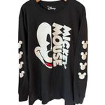 Disney Mickey Mouse T Shirt Unisex XL Black White Long Sleeve Crew Neck Logo NEW Photo 0