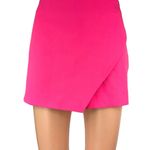 ZARA Pink High Waisted Stretch Barbiecore Side Zip Mini Shorts Skort Skirt Sz M Photo 0