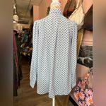 Loft  Blue Polka Dot Button Down Shirt Photo 2