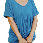 Laha'ole Hawaii Naupaka 100% Organic Cotton Front Twist Knot V Photo 0