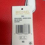 Michael Kors Gigi Small MK Embossed Coral Leather Messenger Bag Tote Purse NWT Photo 7