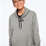 PINK - Victoria's Secret PINK Victoria’s Secret Grey Cowl Neck Sherpa Lined Sweater Photo 1