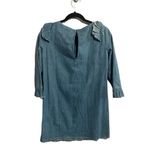 ZARA  Trafaluc Chambray Blue Denim Ruffle Mini Dress Photo 2