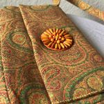 Zalo: Orange/Yellow Paisley, Cloth handbag Photo 7