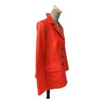ASOS DESIGN premium Red leather waisted suit blazer size 14 Photo 2