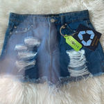 Indigo Rein  Super High Rise Distressed Denim Shorts, NWT Photo 0
