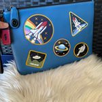 Coach 1941 NASA SPACE PATCHES RIVER BLUE LEATHER LARGE TURNLOCK 30 Photo 9