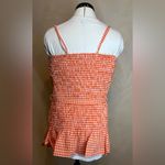 Picky Boo orange Gingham adjustable strap women shirt W/Belt MSRP $50|Size:2XL Size 2X Photo 5